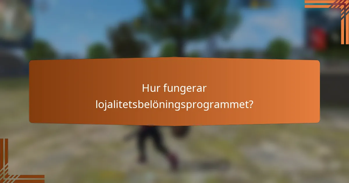 Hur fungerar lojalitetsbelöningsprogrammet?
